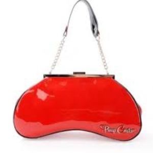 Pinup Girl red glitter handbag